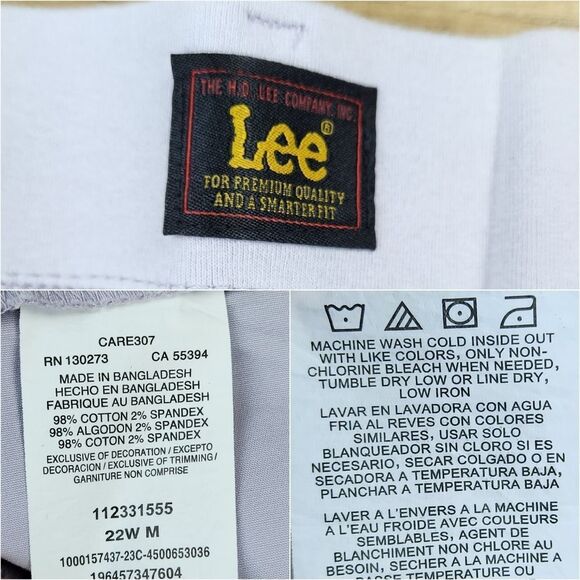 🔺️NWT Lee Deep Fog Midrise Utility Shorts Size 22 - Picture 9 of 9